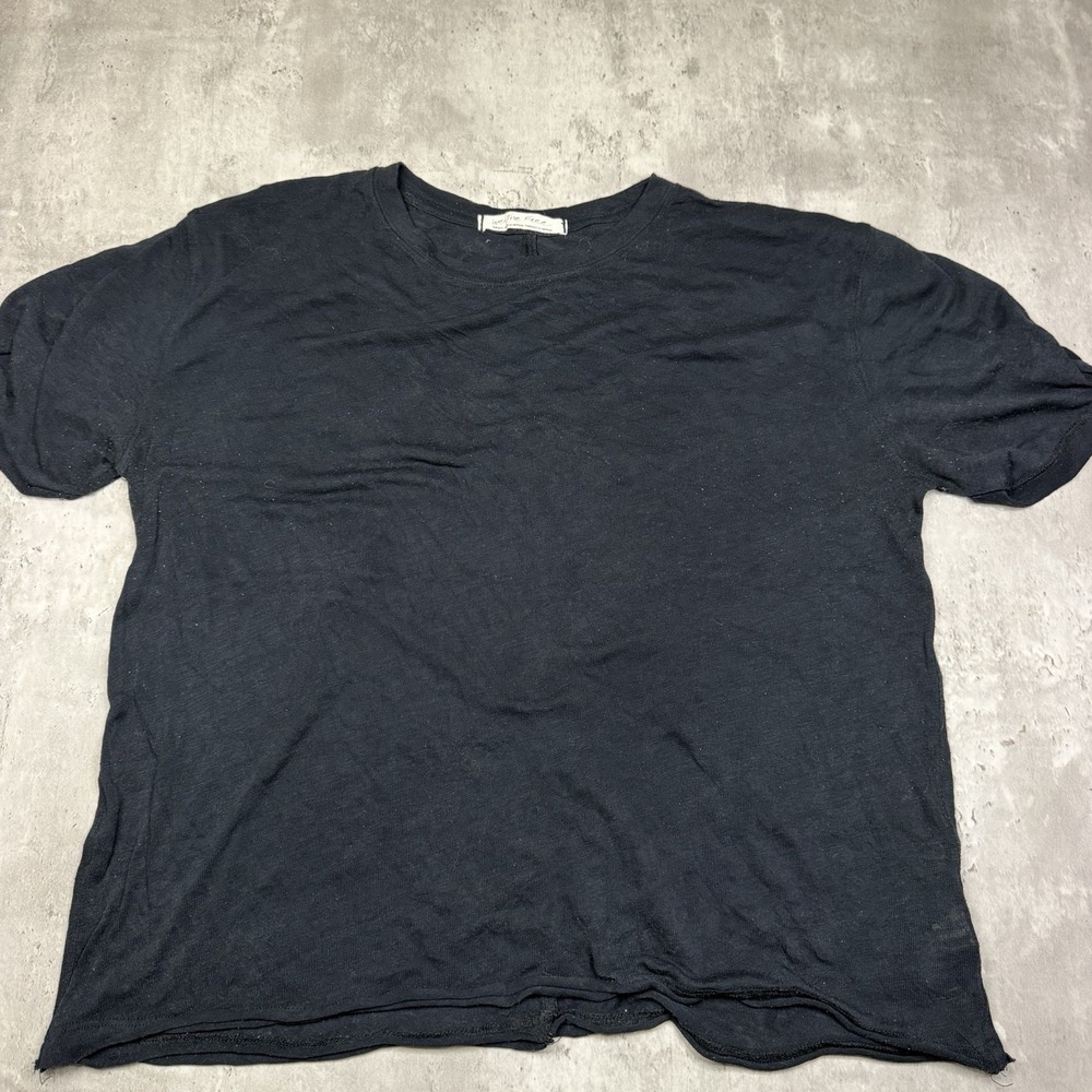 We The Free Women's Oversized Cotton Short Sleeve T-Shirt Small Black Wash
